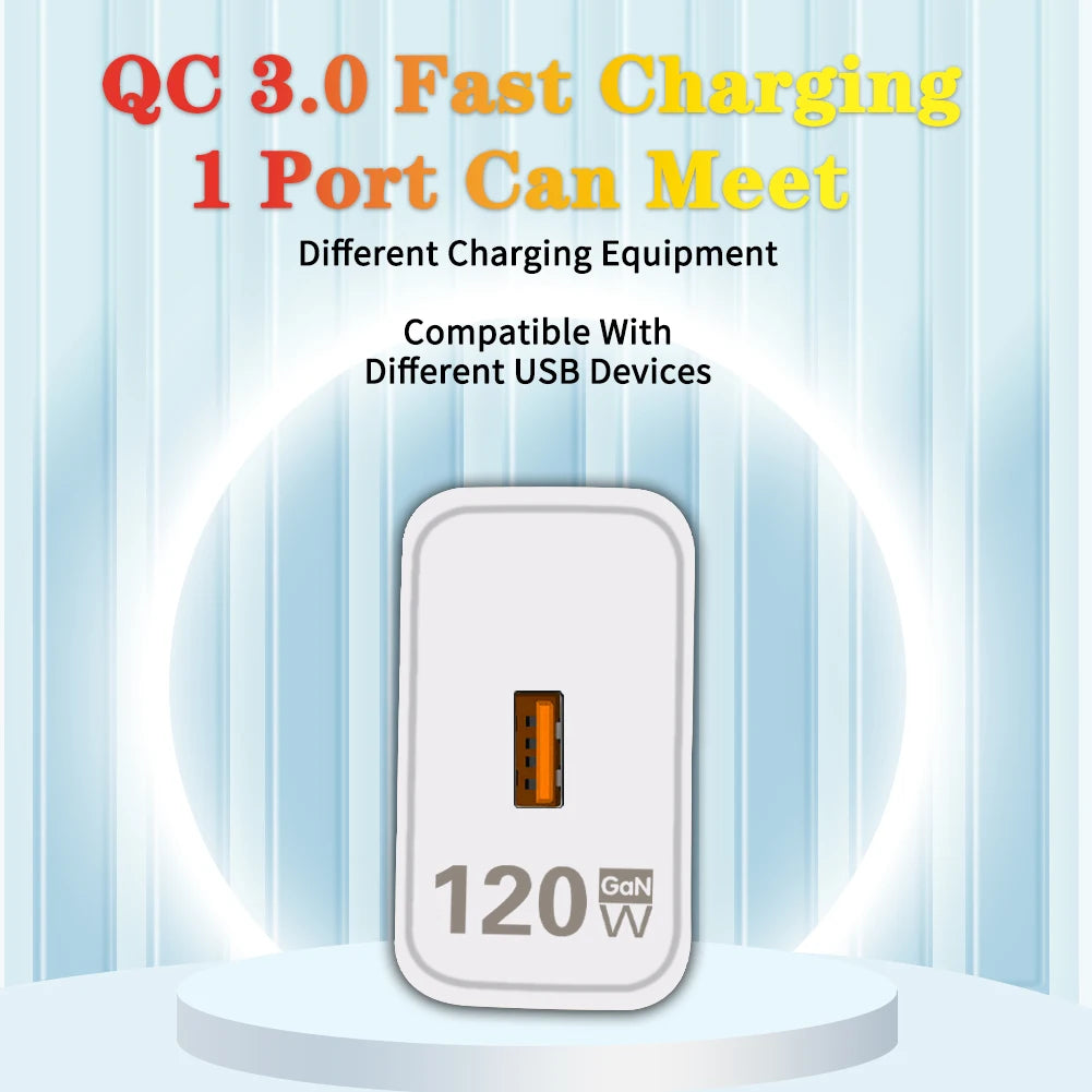 120W USB Charger Quick Charge QC3.0 USB C Cable Type C Cable For iPhone Huawei Samsung Xiaomi Mobile Phone Fast Charging Charger120W  | USB-C Type C Cable for iPhone, Huawei, Samsung, Xiaomi &amp; More | High-Speed Mobile Phone Charging Solution