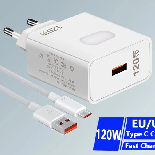 120W USB Charger Quick Charge QC3.0 USB C Cable Type C Cable For iPhone Huawei Samsung Xiaomi Mobile Phone Fast Charging Charger120W  | USB-C Type C Cable for iPhone, Huawei, Samsung, Xiaomi &amp; More | High-Speed Mobile Phone Charging Solution